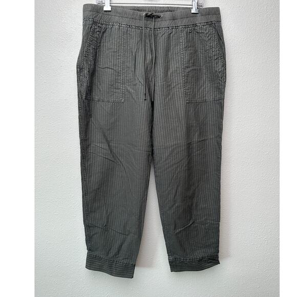 NWT James Perse Women’s Striped Utility Jogger Pants Green Sz 4 - Picture 2 of 14